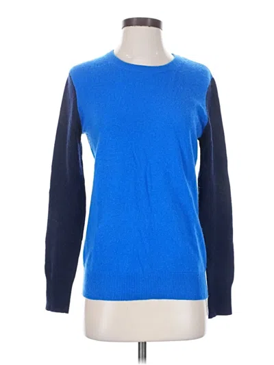 Pre-owned Equipment Cashmere Pullover Sweater In Blue
