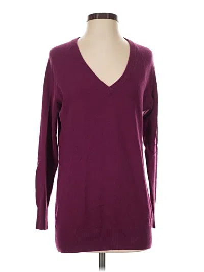 Pre-owned Equipment Cashmere Pullover Sweater In Burgundy