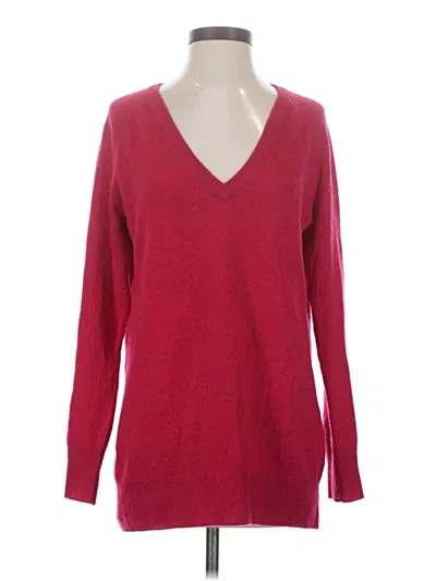 Pre-owned Equipment Cashmere Pullover Sweater In Red