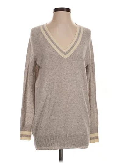 Pre-owned Equipment Cashmere Pullover Sweater In Tan