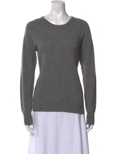 Pre-owned Equipment Cashmere Scoop Neck Sweater In Gray
