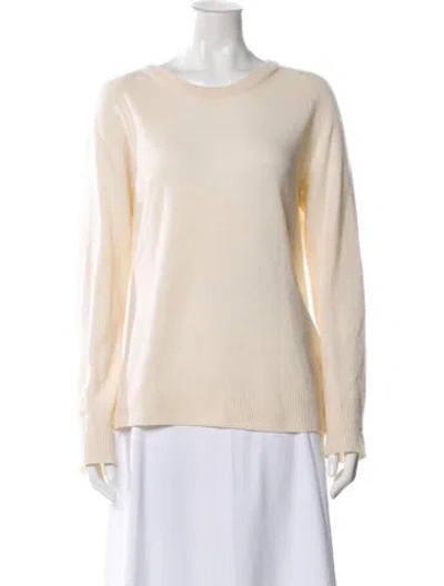 Pre-owned Equipment Cashmere Scoop Neck Sweater In Neutral