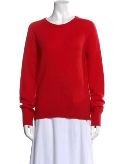 Pre-owned Equipment Cashmere Scoop Neck Sweater In Red