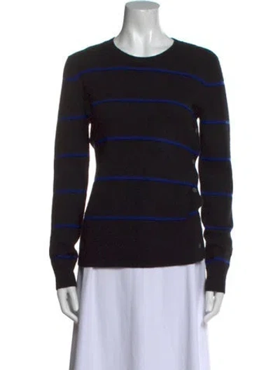 Pre-owned Equipment Cashmere Striped Sweater In Blue