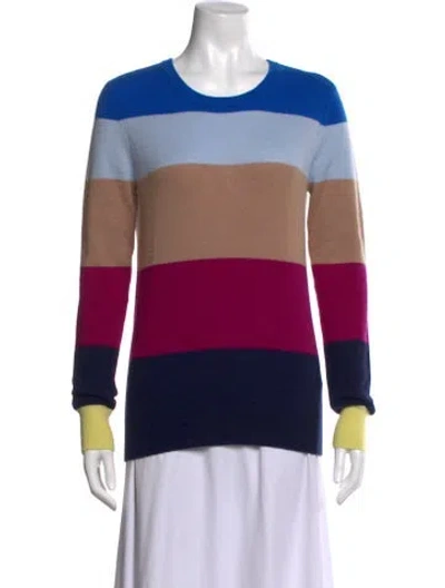 Pre-owned Equipment Cashmere Striped Sweater In Blue