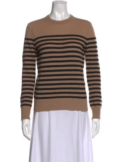 Pre-owned Equipment Cashmere Striped Sweater In Brown