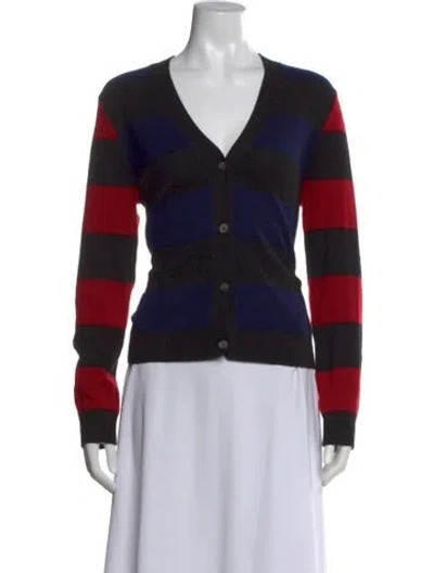 Pre-owned Equipment Cashmere Striped Sweater In Multi