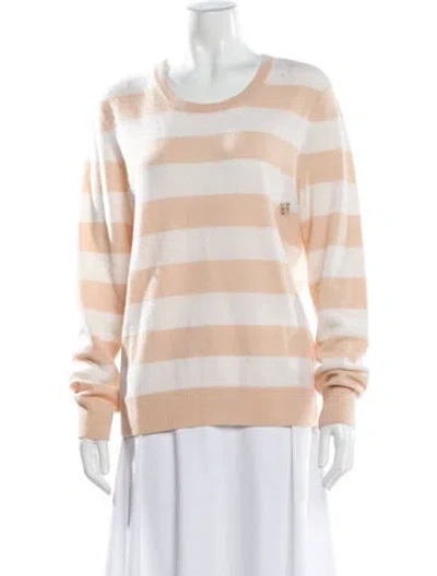 Pre-owned Equipment Cashmere Striped Sweater In Neutral