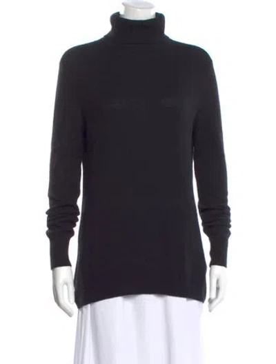 Pre-owned Equipment Cashmere Turtleneck Sweater In Black