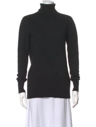 Pre-owned Equipment Cashmere Turtleneck Sweater In Black