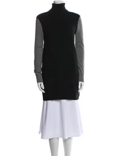 Pre-owned Equipment Cashmere Turtleneck Sweater In Black