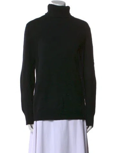Pre-owned Equipment Cashmere Turtleneck Sweater In Black