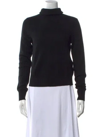 Pre-owned Equipment Cashmere Turtleneck Sweater In Black