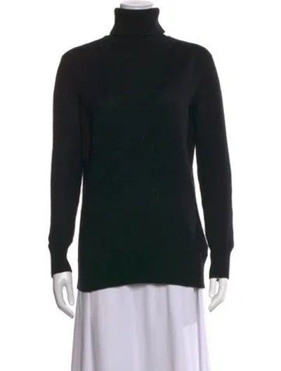 Pre-owned Equipment Cashmere Turtleneck Sweater In Black