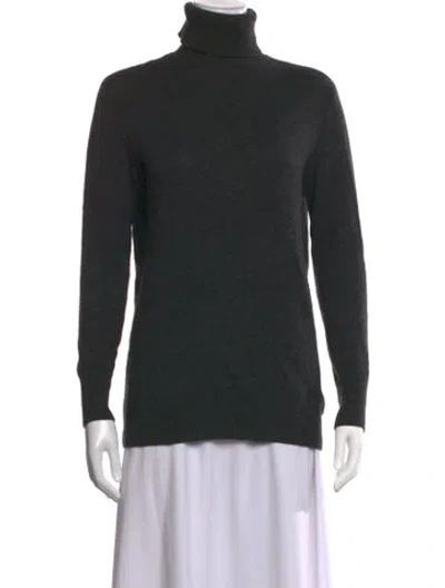 Pre-owned Equipment Cashmere Turtleneck Sweater In Black