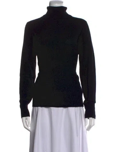 Pre-owned Equipment Cashmere Turtleneck Sweater In Black