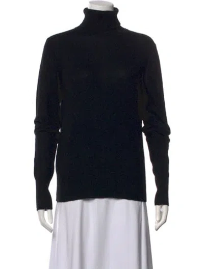 Pre-owned Equipment Cashmere Turtleneck Sweater In Black