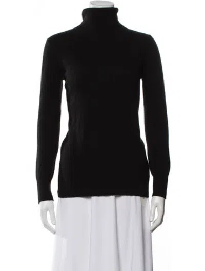 Pre-owned Equipment Cashmere Turtleneck Sweater In Black