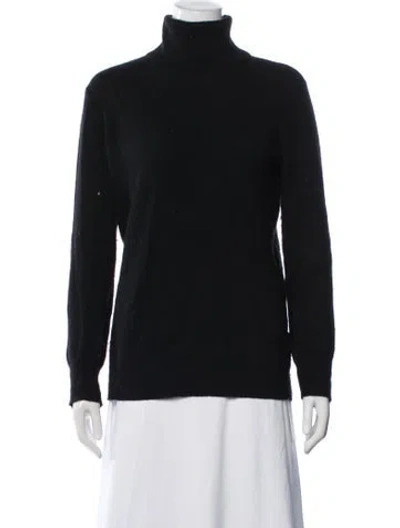 Pre-owned Equipment Cashmere Turtleneck Sweater In Blue