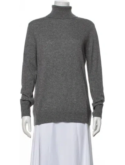 Pre-owned Equipment Cashmere Turtleneck Sweater In Gray
