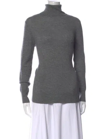Pre-owned Equipment Cashmere Turtleneck Sweater In Gray