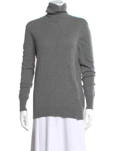 Pre-owned Equipment Cashmere Turtleneck Sweater In Gray