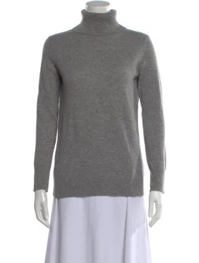 Pre-owned Equipment Cashmere Turtleneck Sweater In Gray