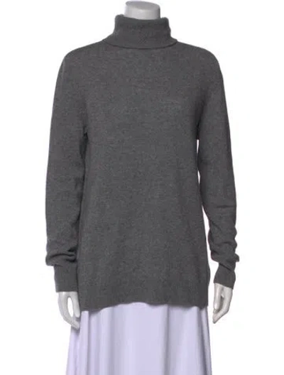 Pre-owned Equipment Cashmere Turtleneck Sweater In Gray