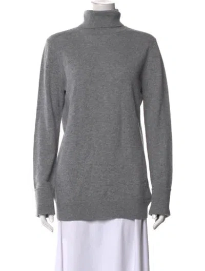 Pre-owned Equipment Cashmere Turtleneck Sweater In Gray