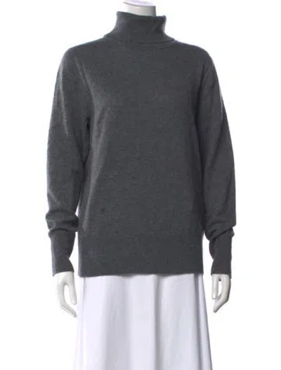 Pre-owned Equipment Cashmere Turtleneck Sweater In Gray