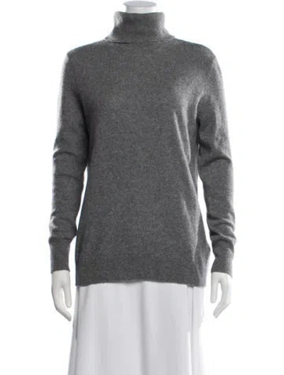 Pre-owned Equipment Cashmere Turtleneck Sweater In Grey