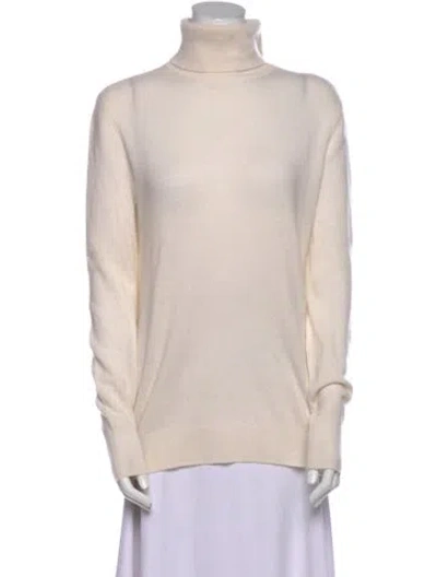 Pre-owned Equipment Cashmere Turtleneck Sweater In Neutral