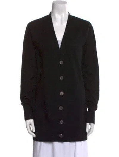 Pre-owned Equipment Cashmere V-neck Sweater In Black