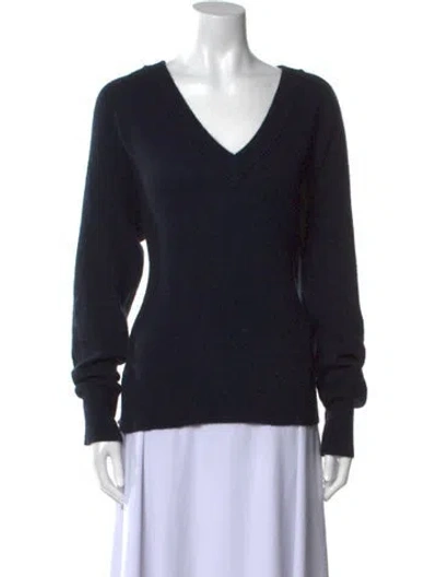Pre-owned Equipment Cashmere V-neck Sweater In Black