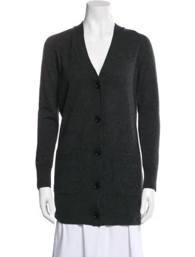 Pre-owned Equipment Cashmere V-neck Sweater In Black