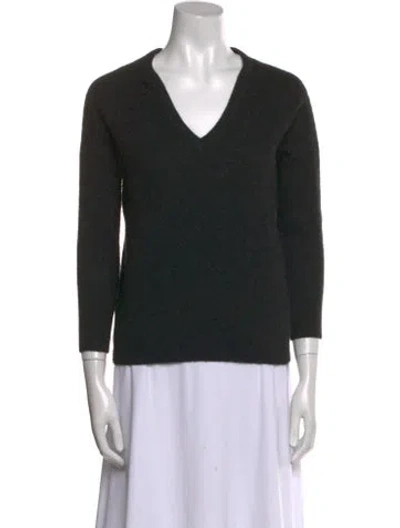 Pre-owned Equipment Cashmere V-neck Sweater In Black