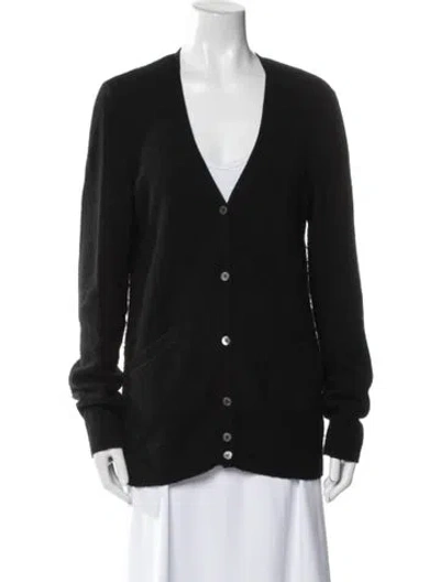 Pre-owned Equipment Cashmere V-neck Sweater In Black