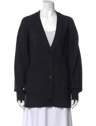 Pre-owned Equipment Cashmere V-neck Sweater In Black