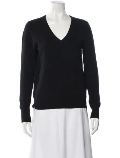 Pre-owned Equipment Cashmere V-neck Sweater In Black