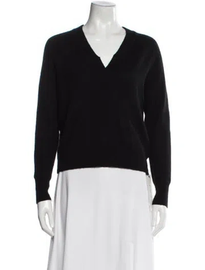 Pre-owned Equipment Cashmere V-neck Sweater In Black