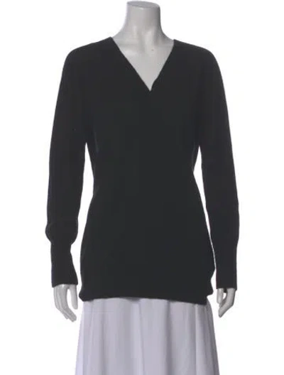 Pre-owned Equipment Cashmere V-neck Sweater In Black