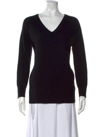 Pre-owned Equipment Cashmere V-neck Sweater In Black