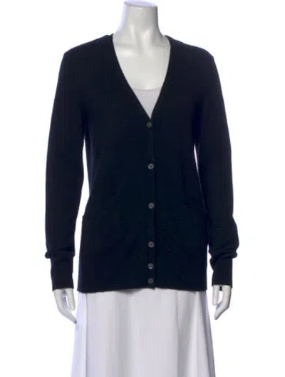 Pre-owned Equipment Cashmere V-neck Sweater In Black