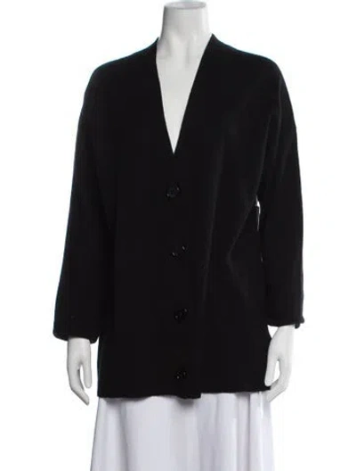 Pre-owned Equipment Cashmere V-neck Sweater In Black