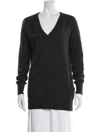 Pre-owned Equipment Cashmere V-neck Sweater In Black