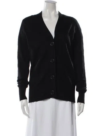 Pre-owned Equipment Cashmere V-neck Sweater In Black