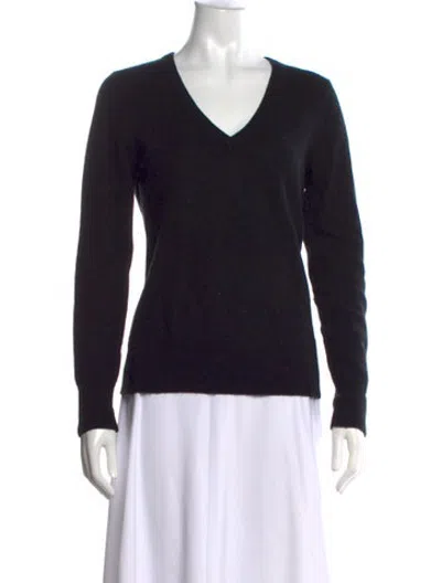 Pre-owned Equipment Cashmere V-neck Sweater In Black