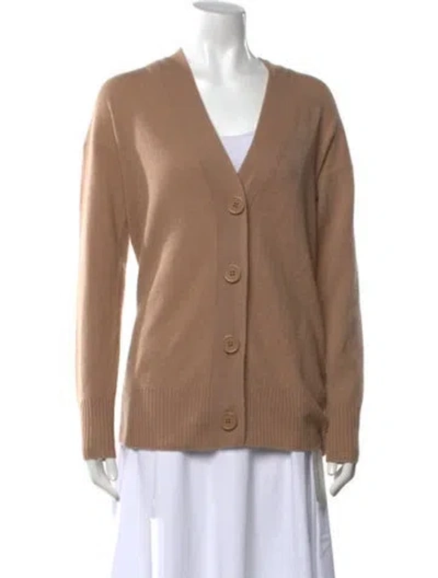 Pre-owned Equipment Cashmere V-neck Sweater In Brown