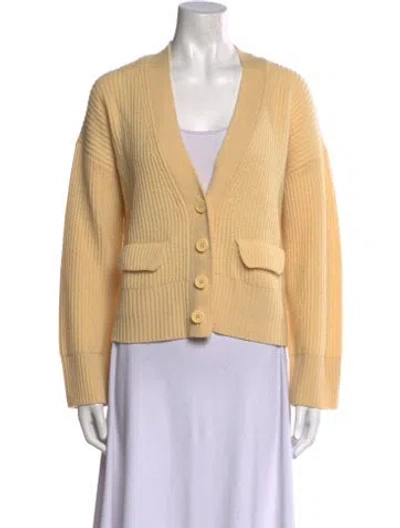 Pre-owned Equipment Cashmere V-neck Sweater In Neutral