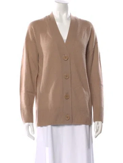 Pre-owned Equipment Cashmere V-neck Sweater In Neutral